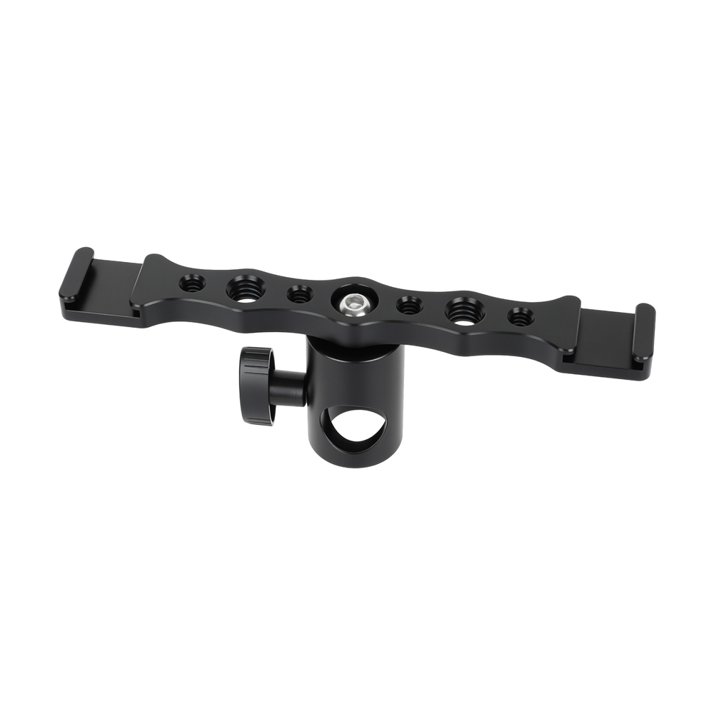 CAMVATE Dual Cold Shoe Mount Bracket with 1/4"-20 and 3/8"-16 Threads