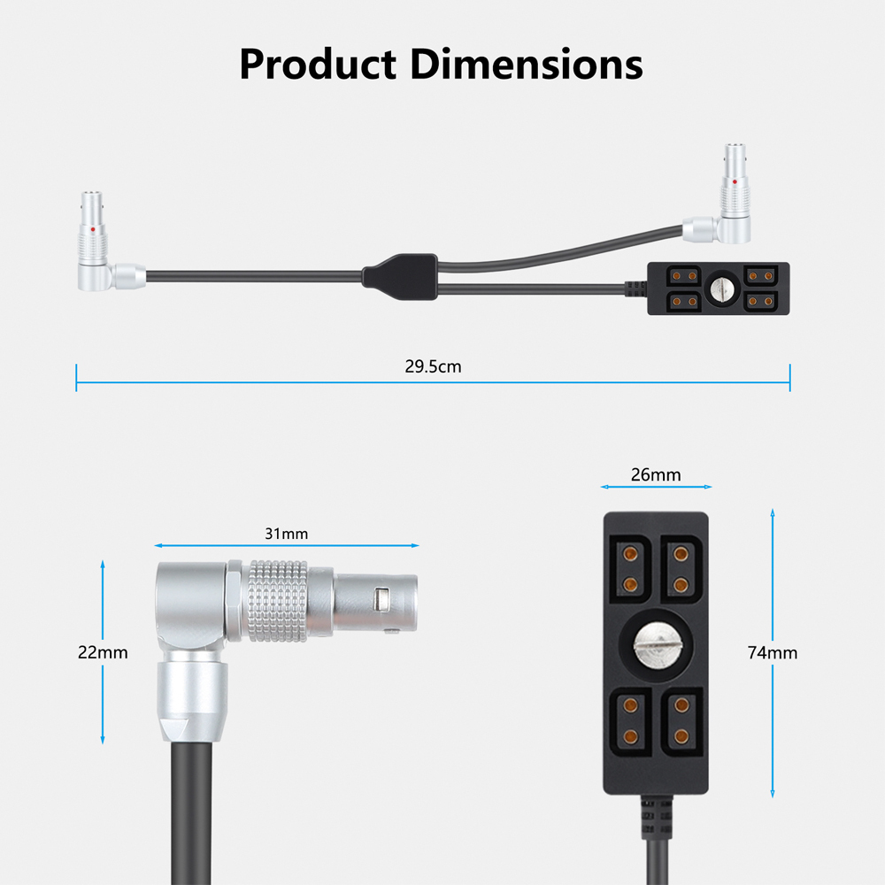 CAMVATE Male D-Tap to 4-Port Female D-Tap Splitter Hub