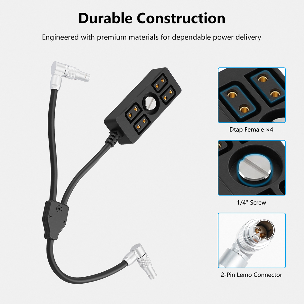CAMVATE Male D-Tap to 4-Port Female D-Tap Splitter Hub