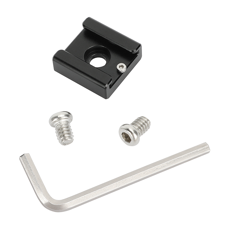 CAMVATE 1/4" Hot Cold Shoe Mount fr Flash Light DSLR Rig Blackmagic Cinema Camera Cage