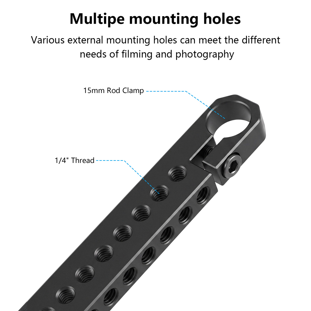 CAMVATE Cross Cheese Bar with 15mm Rod Clamp for Camera Monitor Cage Rig (21.7")