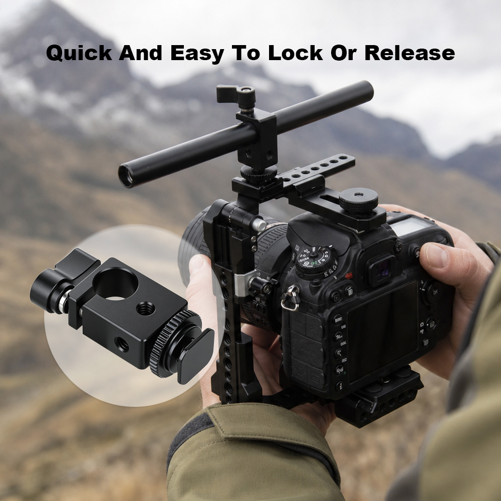 Camvate Rod Clamp with Hot Shoe Mount-0875