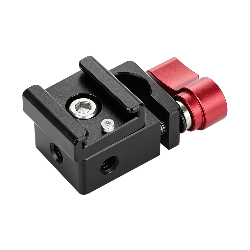 CAMVATE Cold Shoe Rod Clamp Adapter for 15mm DSLR Rig Video Light