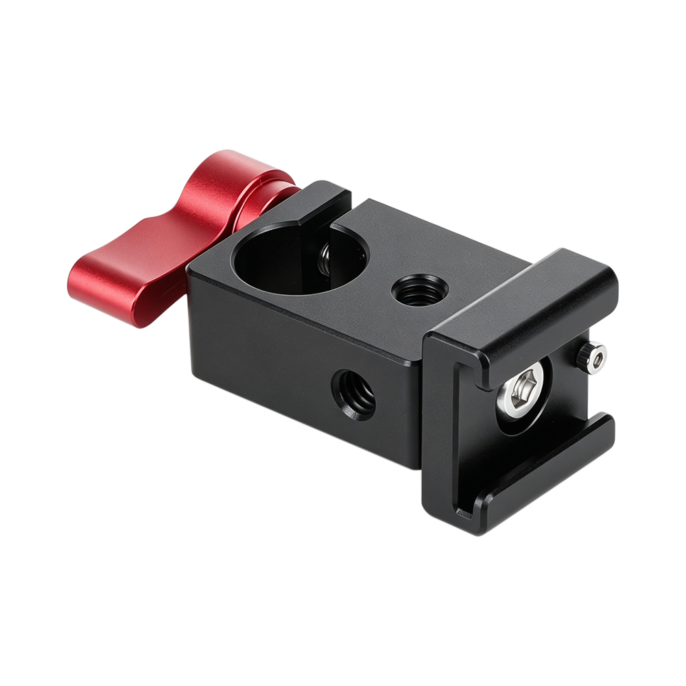 CAMVATE Cold Shoe Rod Clamp Adapter for 15mm DSLR Rig Video Light