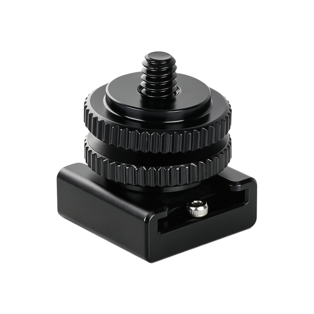 CAMVATE 1/4" Hot Cold Shoe Mount +1/4"-20 Tripod Screw to Flash Hot Shoe Mount Adapter