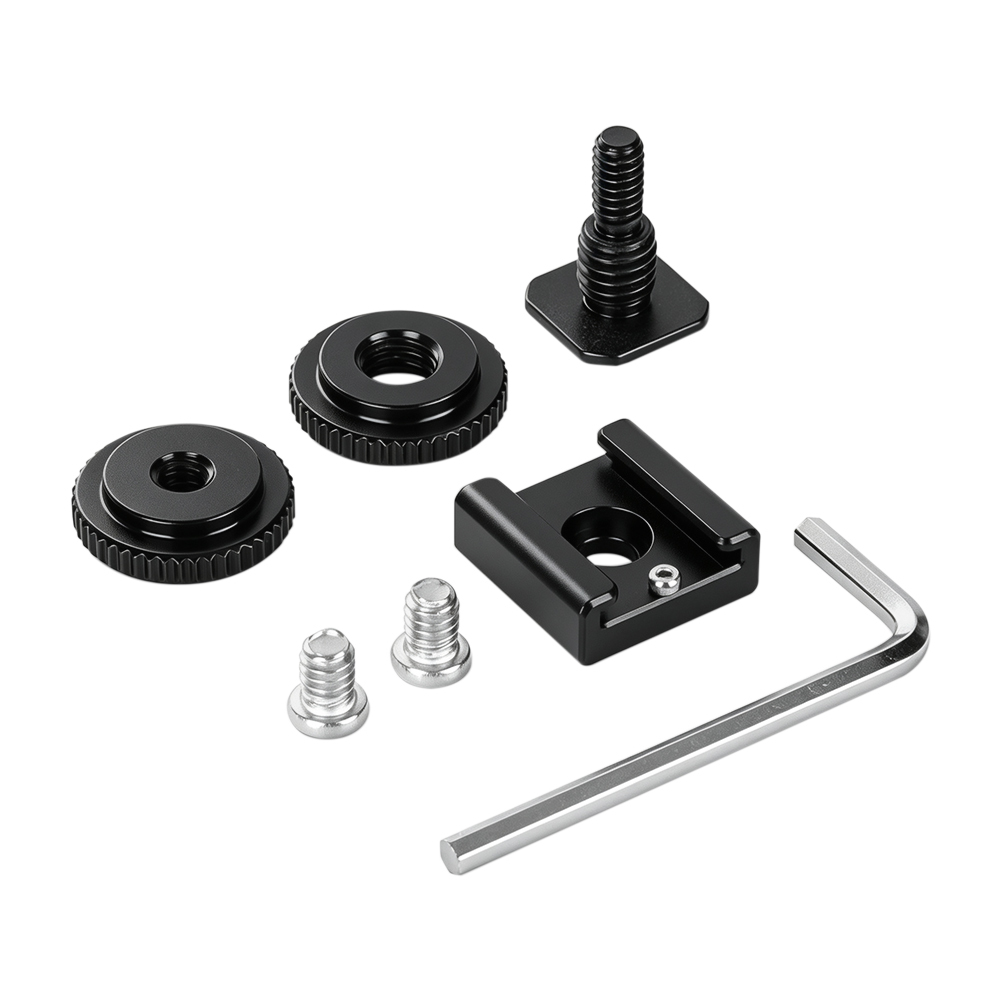 CAMVATE 1/4" Hot Cold Shoe Mount +1/4"-20 Tripod Screw to Flash Hot Shoe Mount Adapter