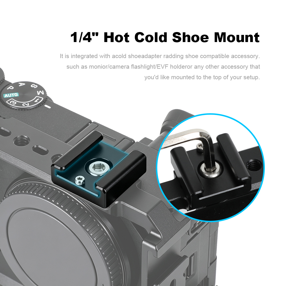 CAMVATE 1/4" Hot Cold Shoe Mount +1/4"-20 Tripod Screw to Flash Hot Shoe Mount Adapter