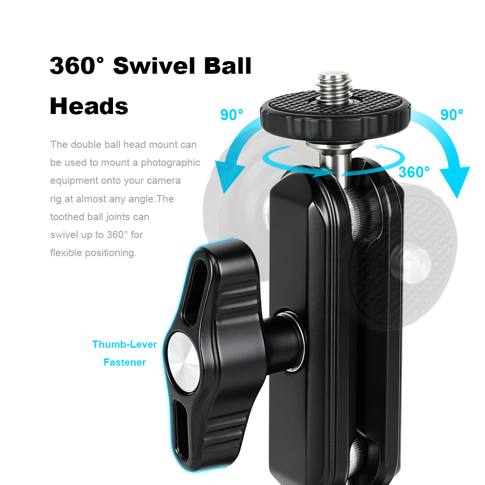 CAMVATE Mini Magic Arm with Dual Ball Heads (3.5")