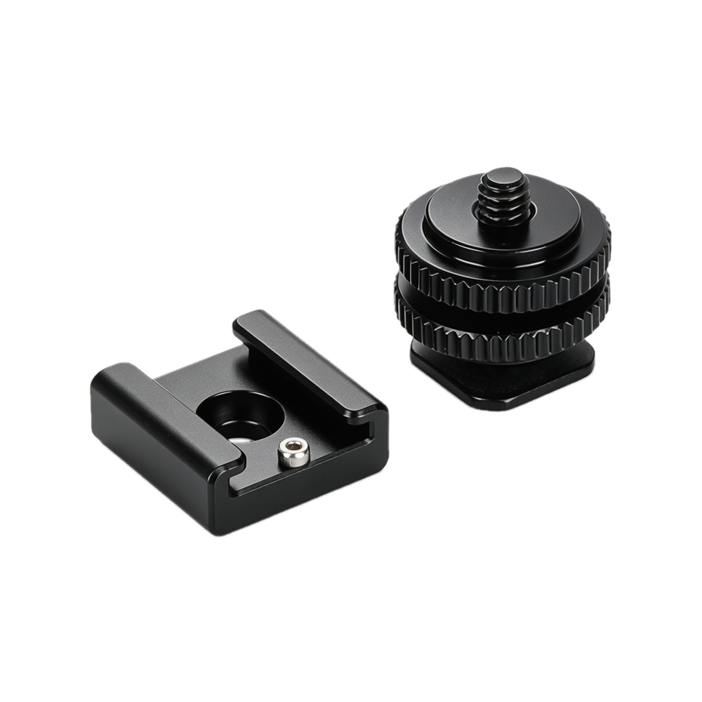 CAMVATE 1/4" Hot Cold Shoe Mount +1/4"-20 Tripod Screw to Flash Hot Shoe Mount Adapter