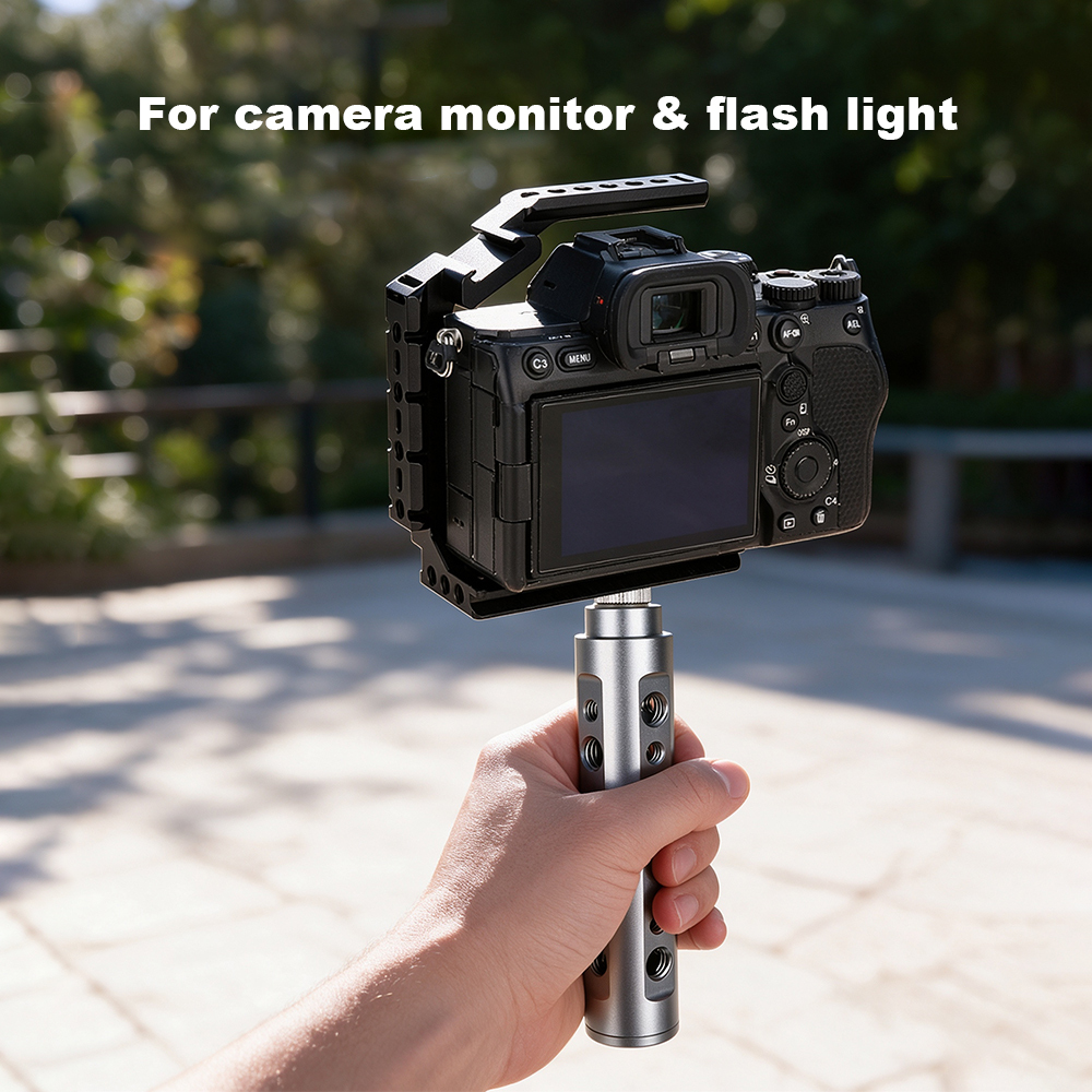 CAMVATE 3/8"-16 Screw  Handle Hand Holder Grip For Video Light Camera Camcorder LED