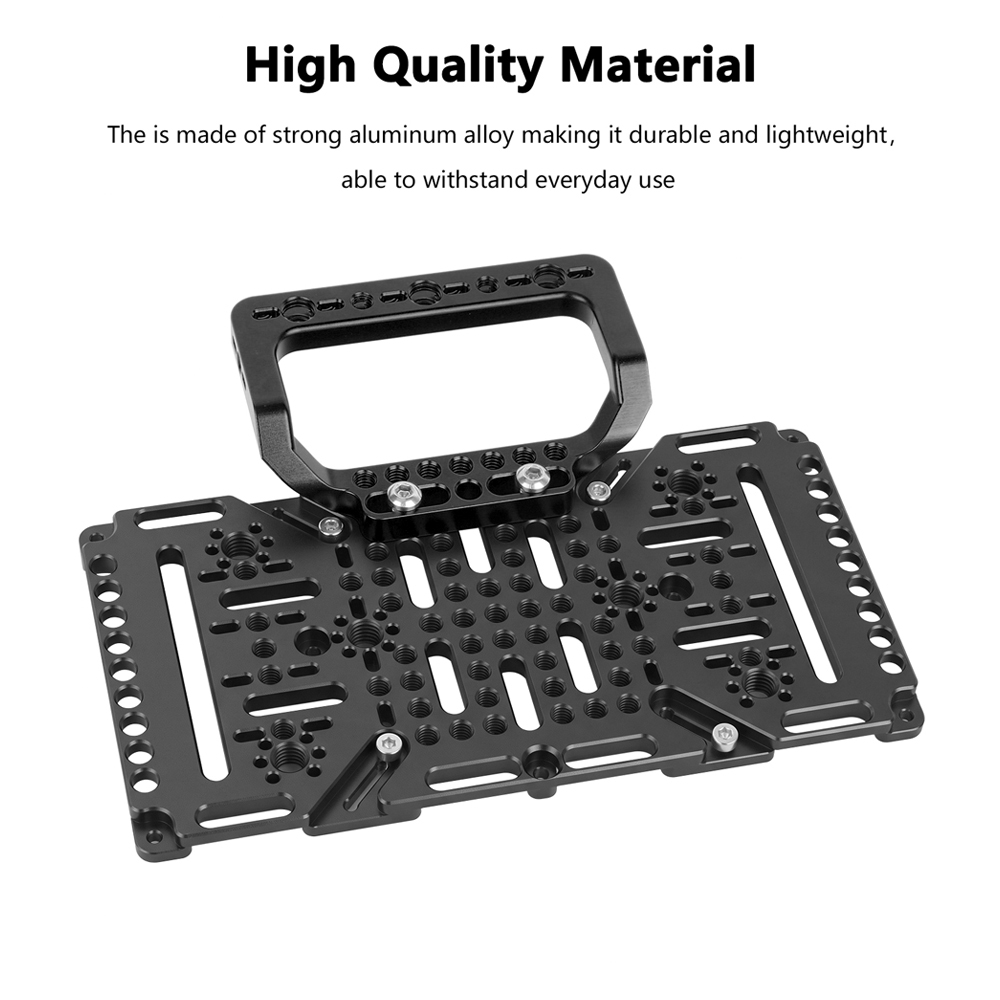 CAMVATE Multipurpose Cheese Plate with VESA Mount & Handle (75 x 75mm, 100 x 100mm, 200 x 100mm, Black)