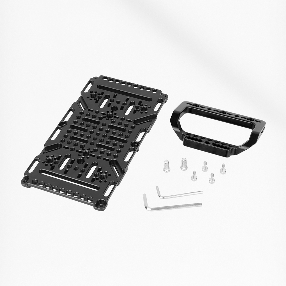 CAMVATE Multipurpose Cheese Plate with VESA Mount & Handle (75 x 75mm, 100 x 100mm, 200 x 100mm, Black)