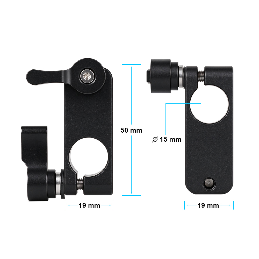 CAMVATE 90-Degree Rod Rig Adapter Clamp for DSLR 15mm Rods Rig System Shoulder Mount
