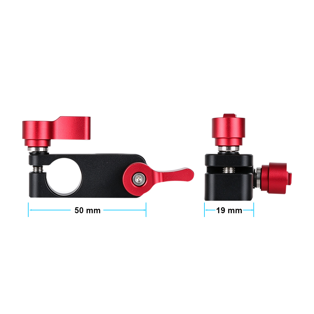 CAMVATE Right Angle Rod Clamp 15mm Rod 90 Degree Rotate fr Video Camera DSLR Rig