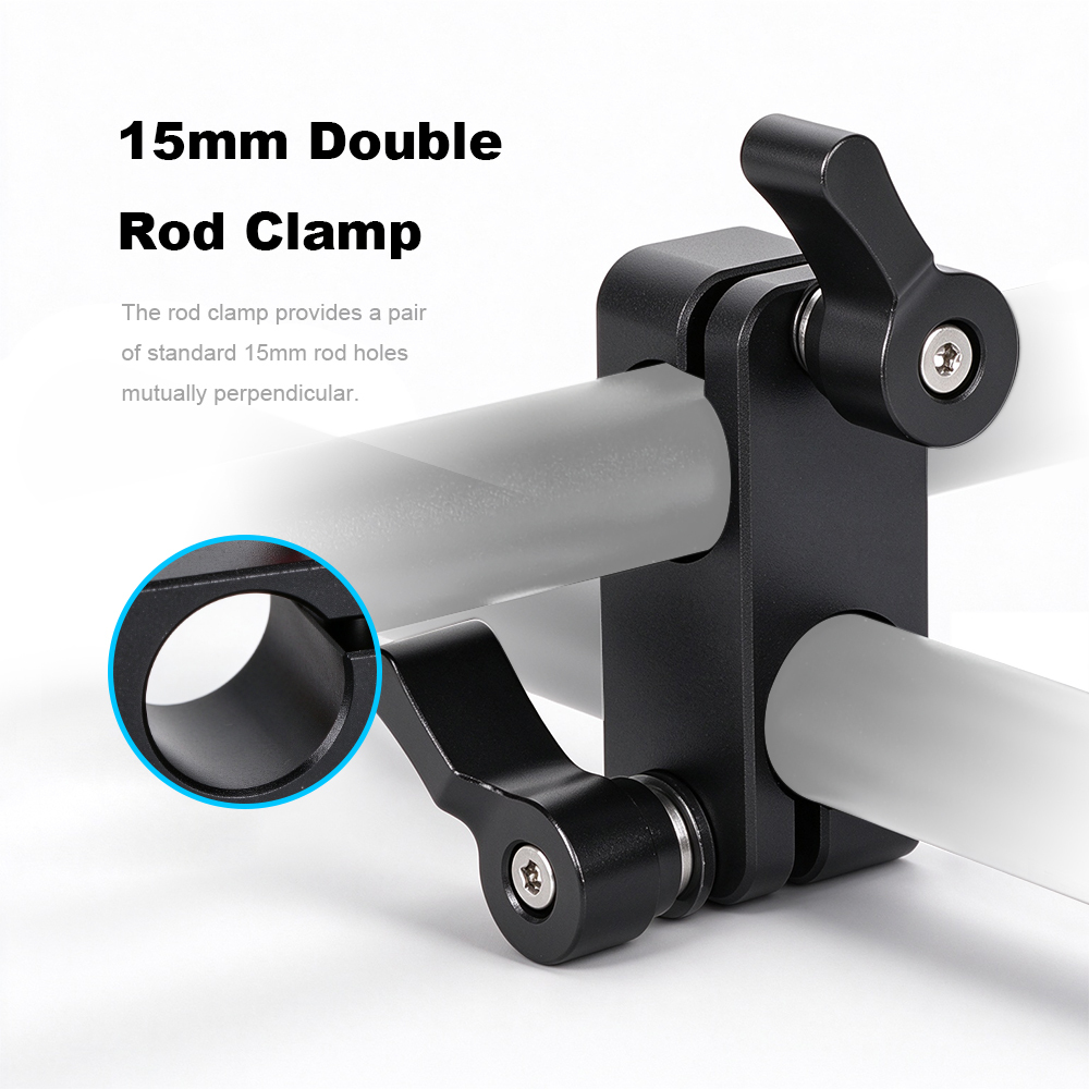 CAMVATE 90-Degree Rod Rig Adapter Clamp for DSLR 15mm Rods Rig System Shoulder Mount