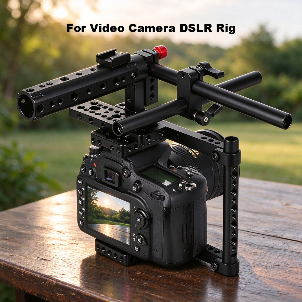 CAMVATE 90-Degree Rod Rig Adapter Clamp for DSLR 15mm Rods Rig System Shoulder Mount