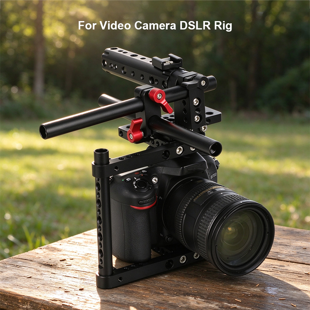 CAMVATE Right Angle Rod Clamp 15mm Rod 90 Degree Rotate fr Video Camera DSLR Rig