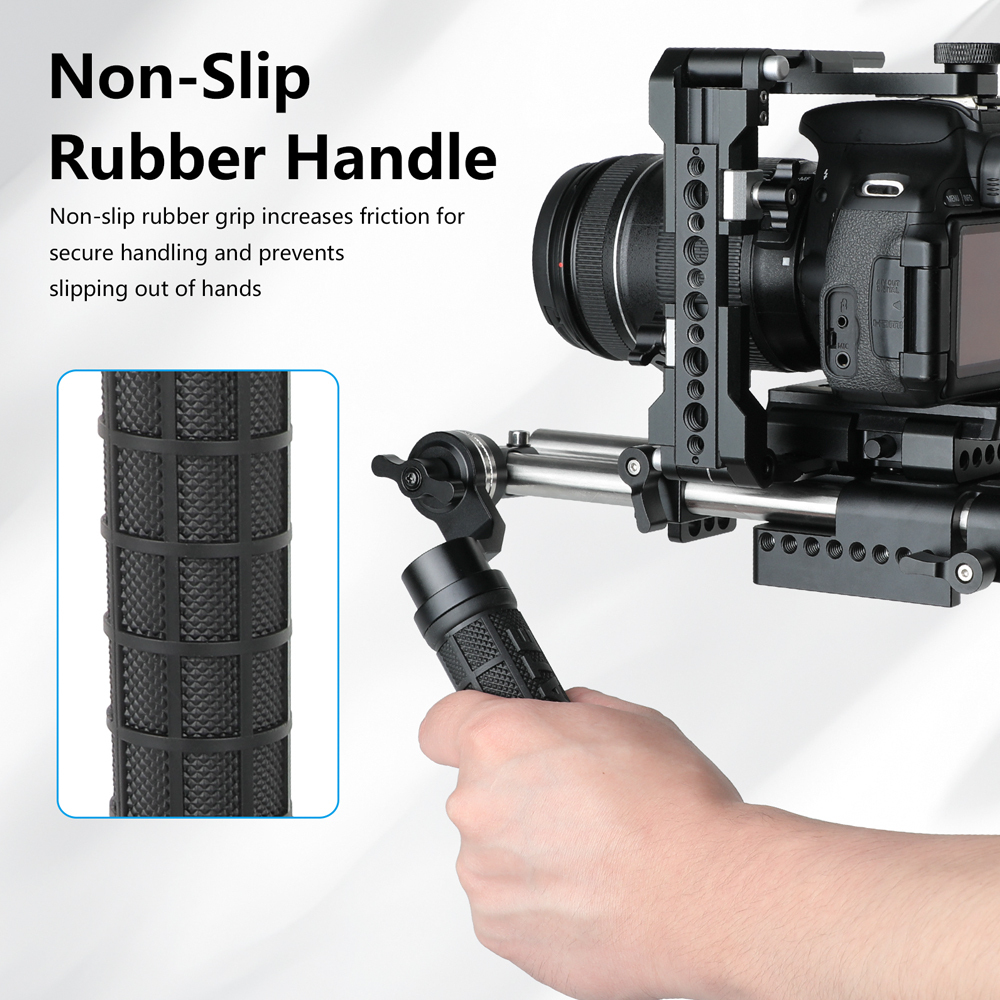 CAMVATE Universal Tripod Mount Support Rig With Manfrotto Quick Release Baseplate & Y Lens Support For DSLR Cameras