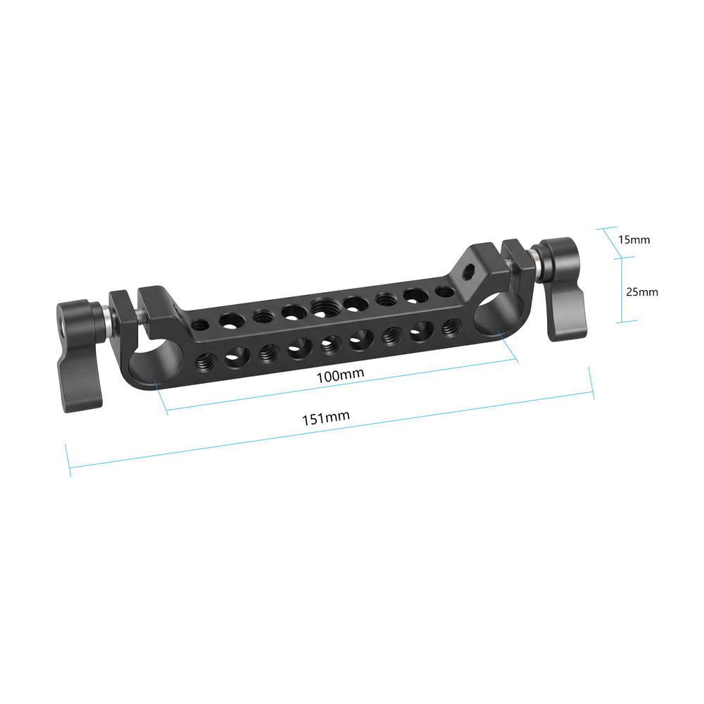 CAMVATE Standard 19mm Dual-port Rod Clamp Bracket With 1/4" & 3/8" Mounting Points