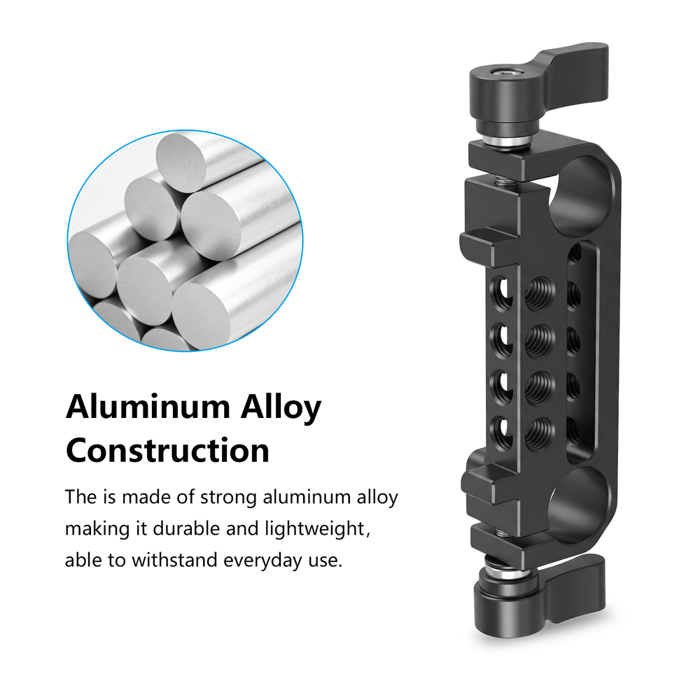 CAMVATE Standard 19mm Dual-port Rod Clamp Bracket With 1/4" & 3/8" Mounting Points