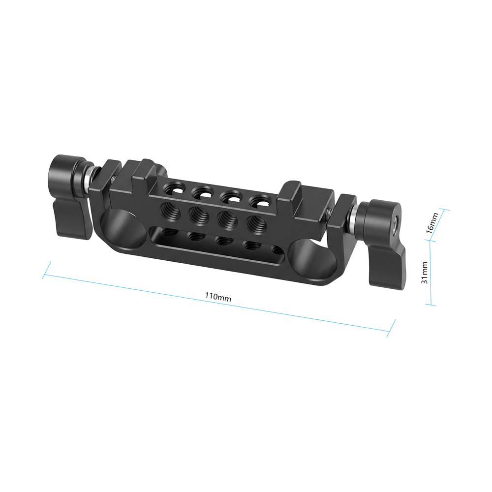 CAMVATE Standard 19mm Dual-port Rod Clamp Bracket With 1/4" & 3/8" Mounting Points
