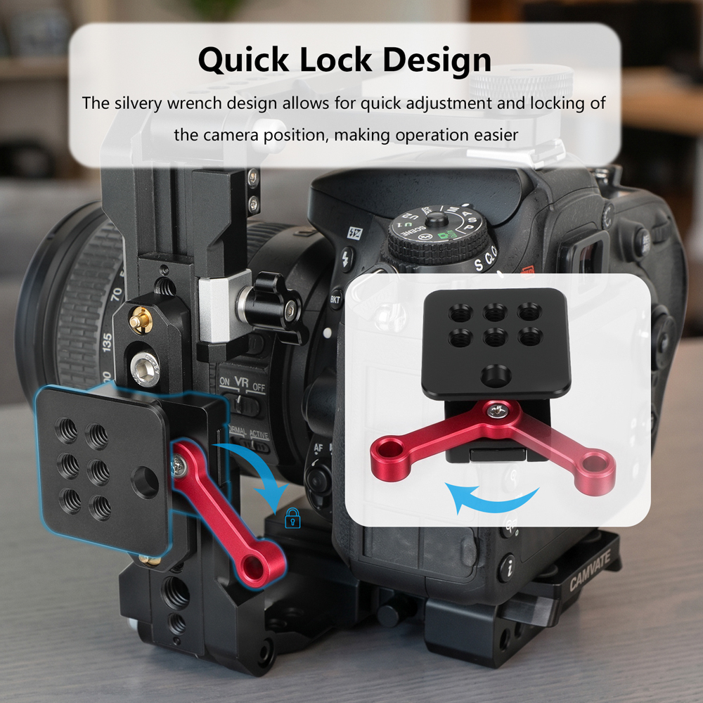 CAMVATE Quick Release NATO Clamp to Arca-Type Plate