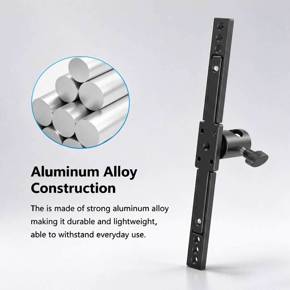 CAMVATE 5/8" Baby Pin Light Stand Mount to Dual Cold Shoe Bracket