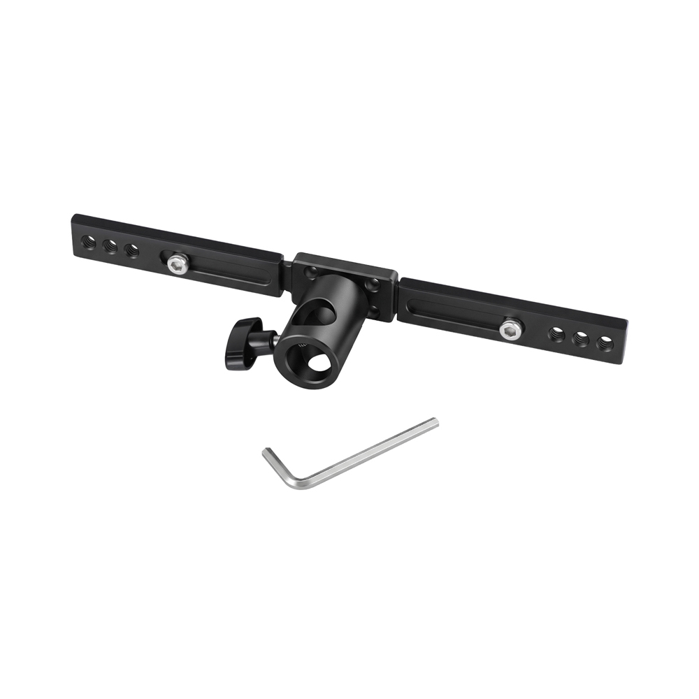CAMVATE 5/8" Baby Pin Light Stand Mount to Dual Cold Shoe Bracket