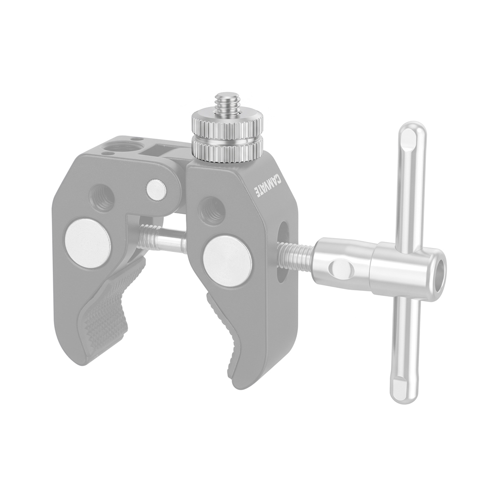 CAMVATE 1/4"-20 Male Thread Screw Double End (White, 2-Pack)