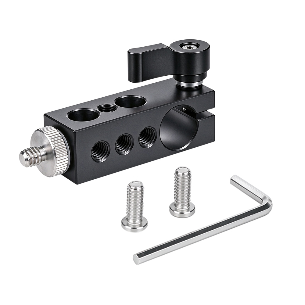 CAMVATE 1/4" Thread Mount to 15mm Single Rod Clamp fr Rail System 15mm Rod DSLR Camera