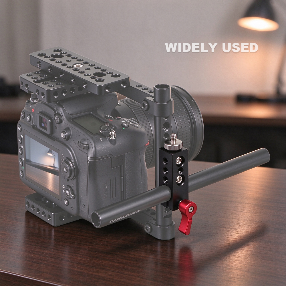 CAMVATE 1/4" Thread Mount to 15mm Single Rod Clamp fr Video Camcorder SLR Camera Monitor