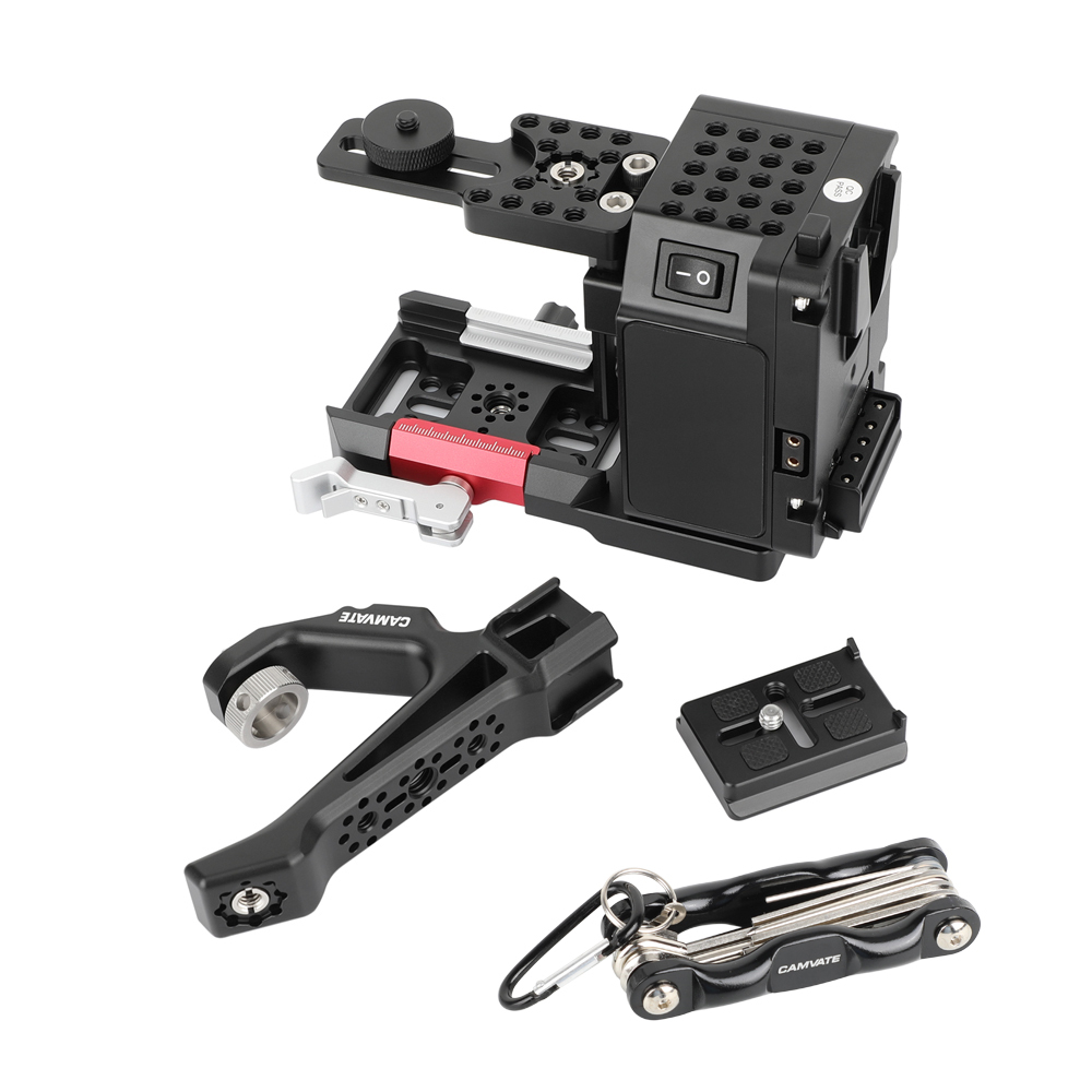 CAMVATE Height-Adjustable Expansion Module Camera Cage with Top Handle