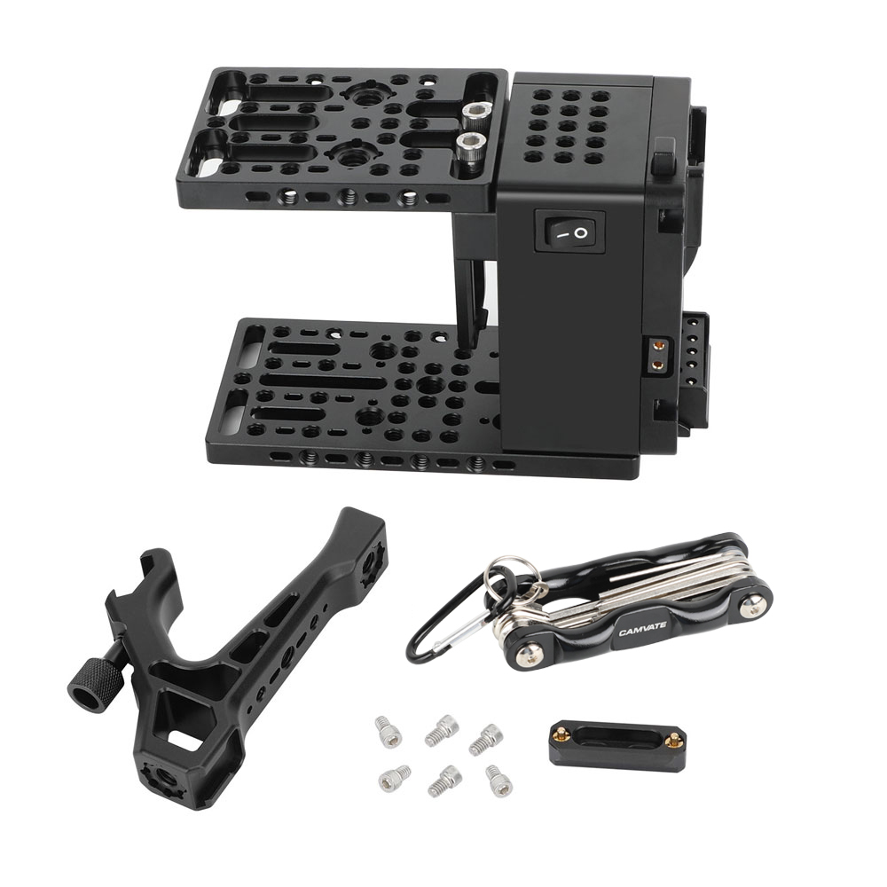 CAMVATE Height-Adjustable Camera Cage Expansion Module Cinema Rig with Top Handle