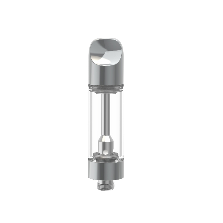 2ml Glass Vape Cartridge - Ceramic Coil, 510 Thread, Snap-Fit Mouthpiece