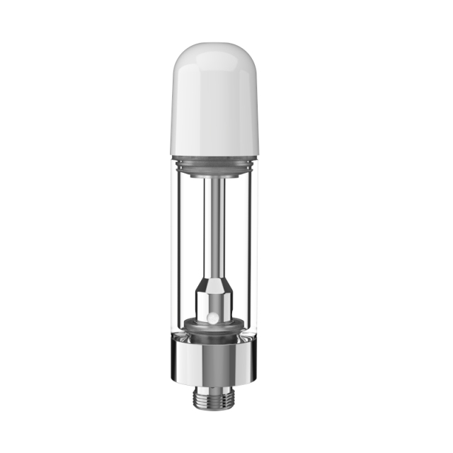 2ml Glass Vape Cartridge - Ceramic Coil, 510 Thread, Snap-Fit Mouthpiece