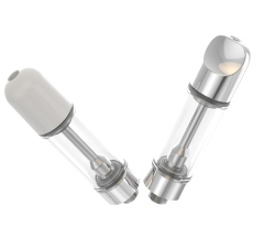 2ml Glass Vape Cartridge - Ceramic Coil, 510 Thread, Snap-Fit Mouthpiece