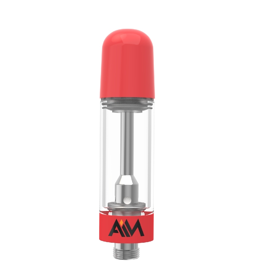 2ml Glass Vape Cartridge - Ceramic Coil, 510 Thread, Snap-Fit Mouthpiece