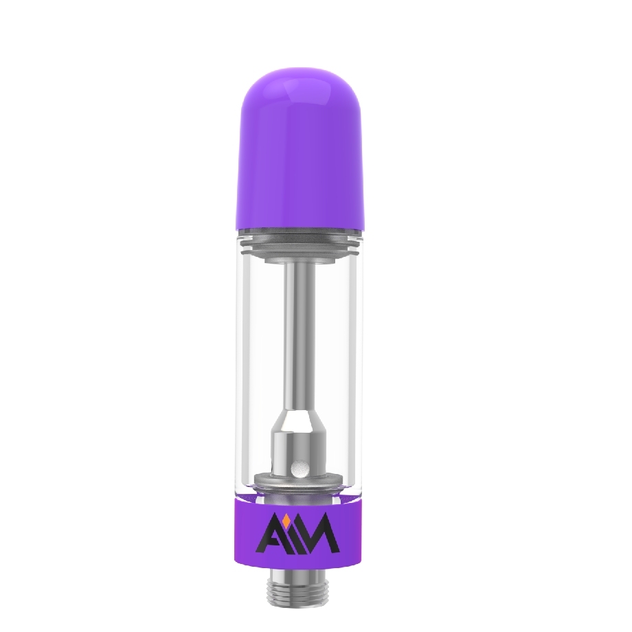 2ml Glass Vape Cartridge - Ceramic Coil, 510 Thread, Snap-Fit Mouthpiece