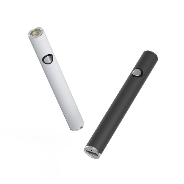 PB10: 510 Thread Vape Battery w/ Adjustable Voltage & Preheat - 350mAh (USB-C/Micro USB Option) | Wholesale & Custom