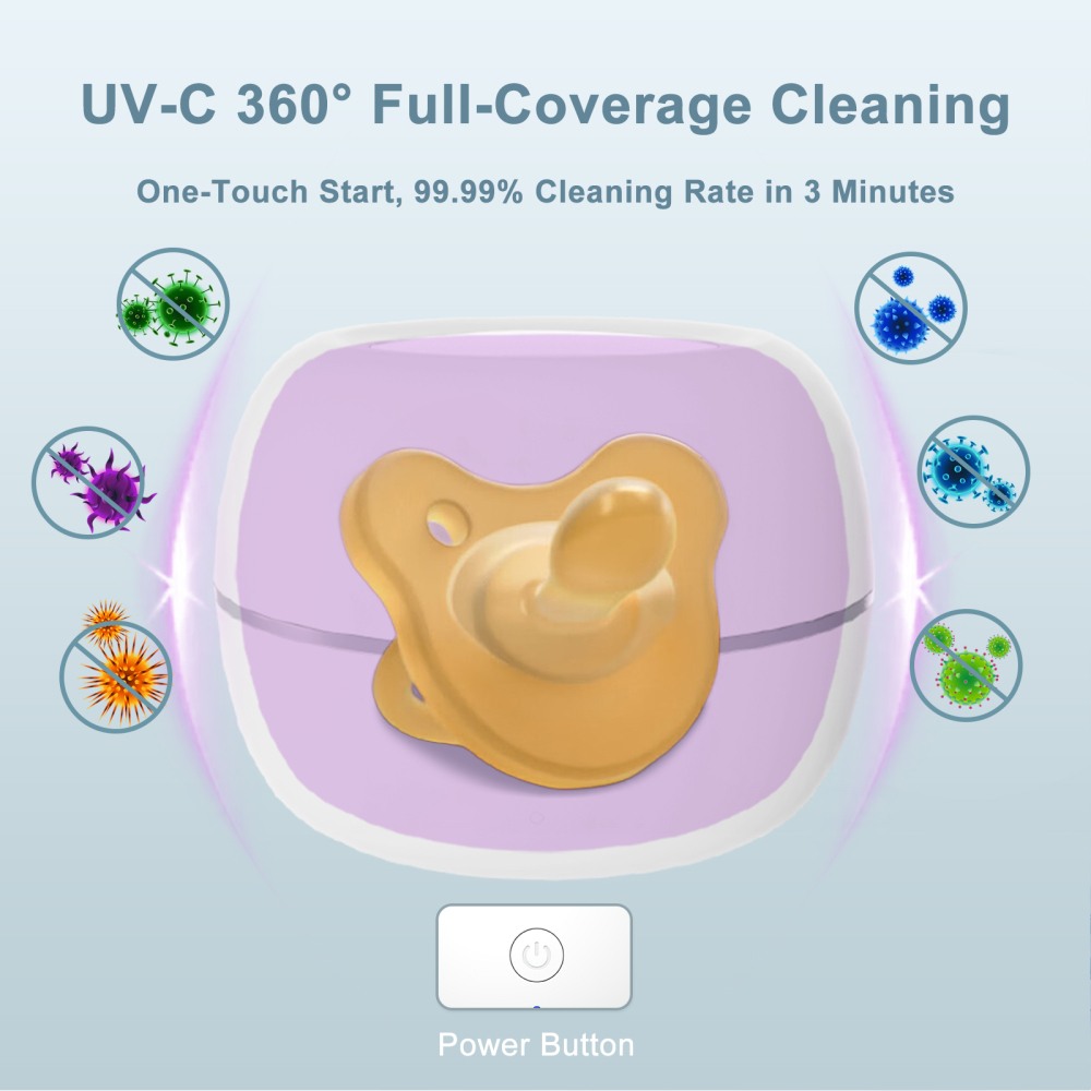 Large White Portable Pacifier Sanitizer