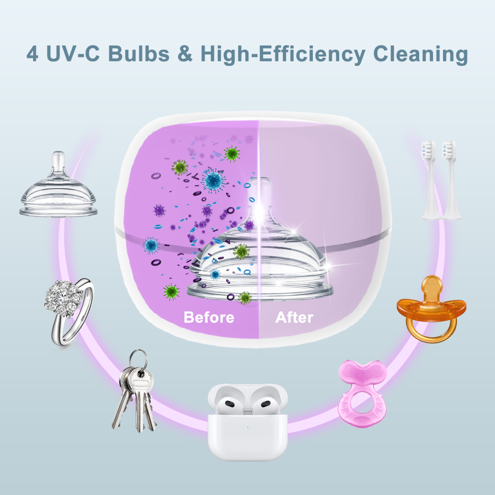 Large White Portable Pacifier Sanitizer