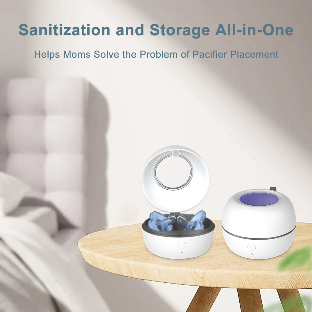 Large White Portable Pacifier Sanitizer