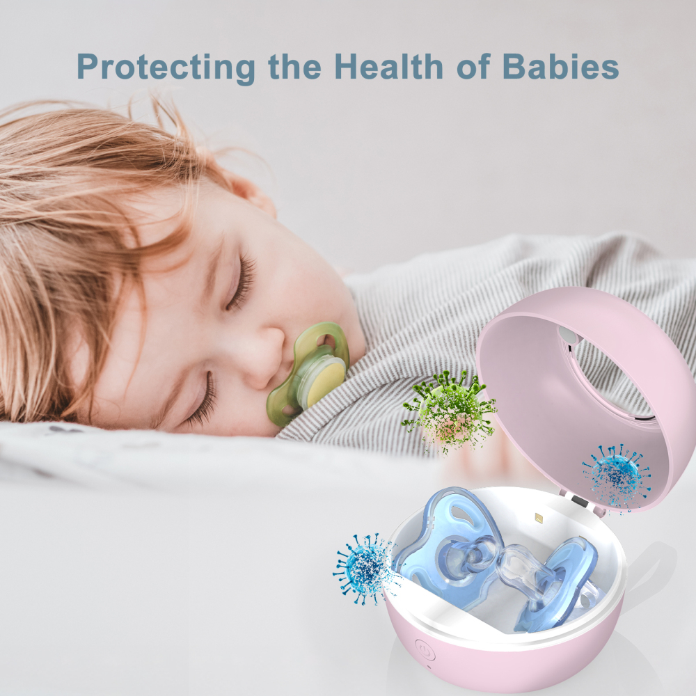 Large Pink Portable Pacifier Sanitizer