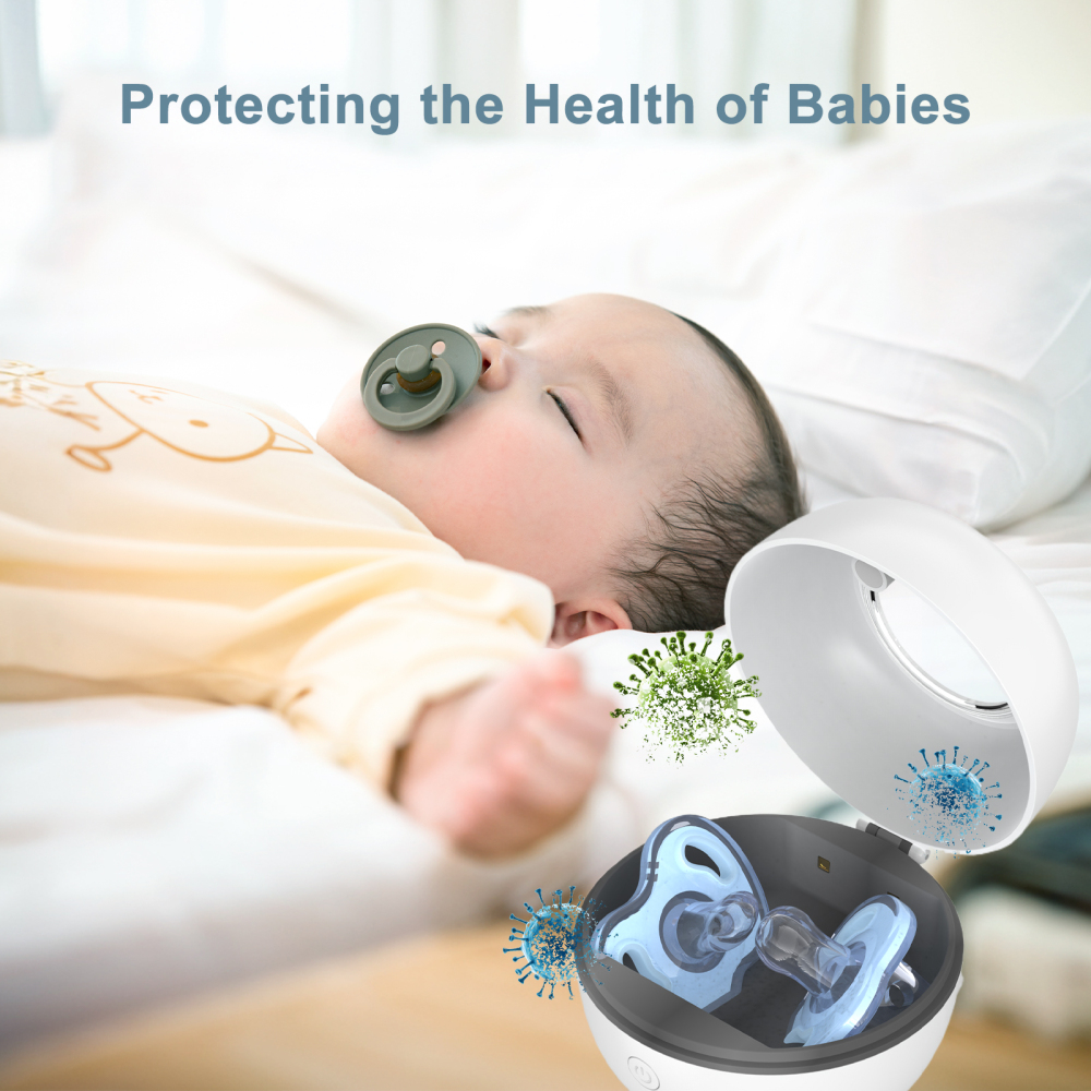 Large White Portable Pacifier Sanitizer