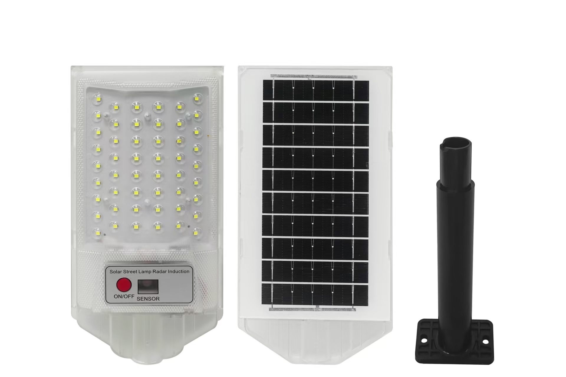 IMAGE- Luz Solar de Techo, Luces Solares de Porche de 50W/100W  Lámpara Luz de Cobertizo Solar, Bajo Techo, en Exteriores Luces Solares para Cenador Luz de Granero Solar Brillante
