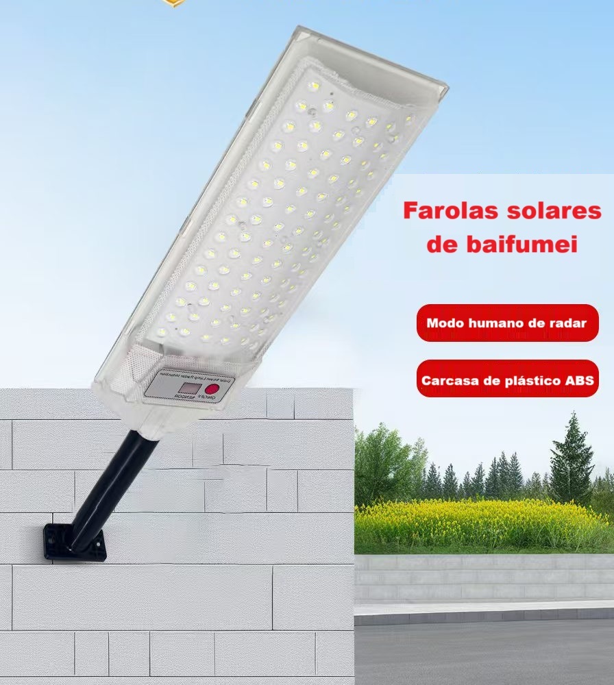 IMAGE- Luz Solar de Techo, Luces Solares de Porche de 50W/100W  Lámpara Luz de Cobertizo Solar, Bajo Techo, en Exteriores Luces Solares para Cenador Luz de Granero Solar Brillante