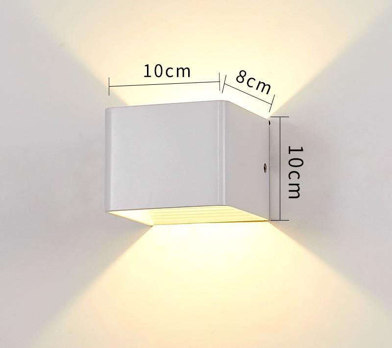 IMAGE- lampara exterior pared, 5W lampara de pared, iluminación led modernos, Ángulo de haz ajustable hacia arriba y hacia abajo, negro(luz calida)