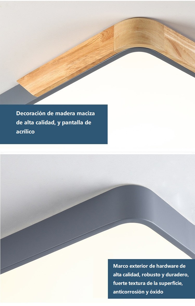 IMAGE- Lamparas LED Techo Interior Casas Montaje Empotrado Luces Dormitorios Moderno Lámparas Techo Cocina Recamara Baño Oficina Comedor Sala Pasillo-Luz Cálida/Luz Neutra/Luz Fría