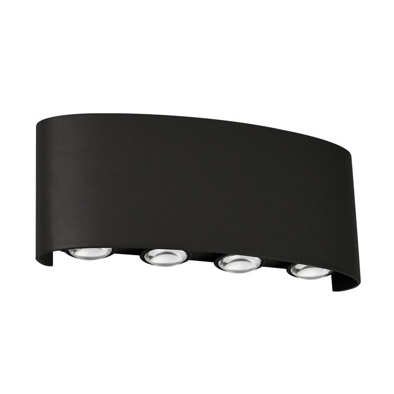 IMAGE- LED Lampara Pared Industrial IP65 Impermeable Fuentes de Luz Superior e Inferior para la Iluminación Interior y Exterior Negro