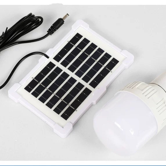 IMAGE-Bombilla LED Solar Recargable USB Larga Duración 4H celda solar, 3 Modos Luz, Para Camping, Apagones, Hogar(50W)